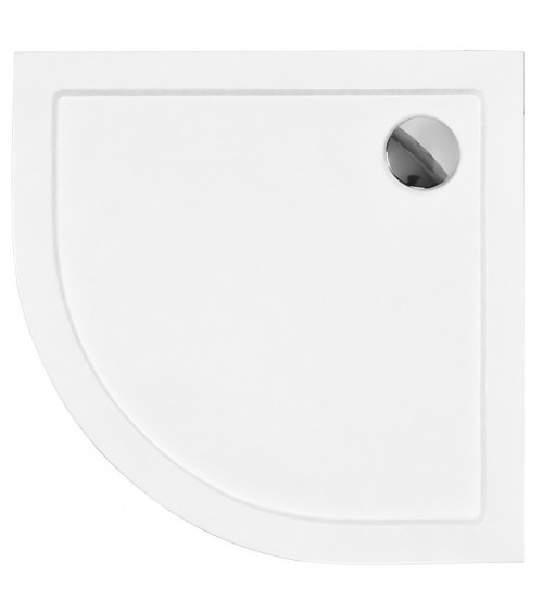 Receveur de douche extra-plat ACSO ULTRASLIM semi-circulaire 80x80 cm et 90x90 cm blanc