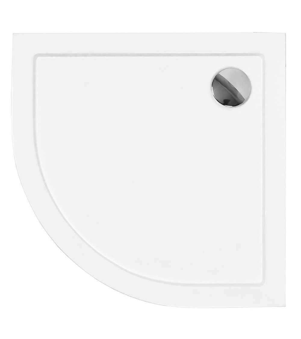 Piatto doccia Barone 90x90x5.5 bianco rotondo acrilico di 1/4 cm