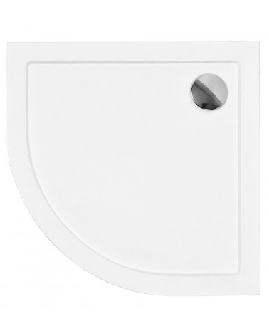 Receveur de douche extra-plat ACSO ULTRASLIM semi-circulaire 80x80 cm et 90x90 cm blanc