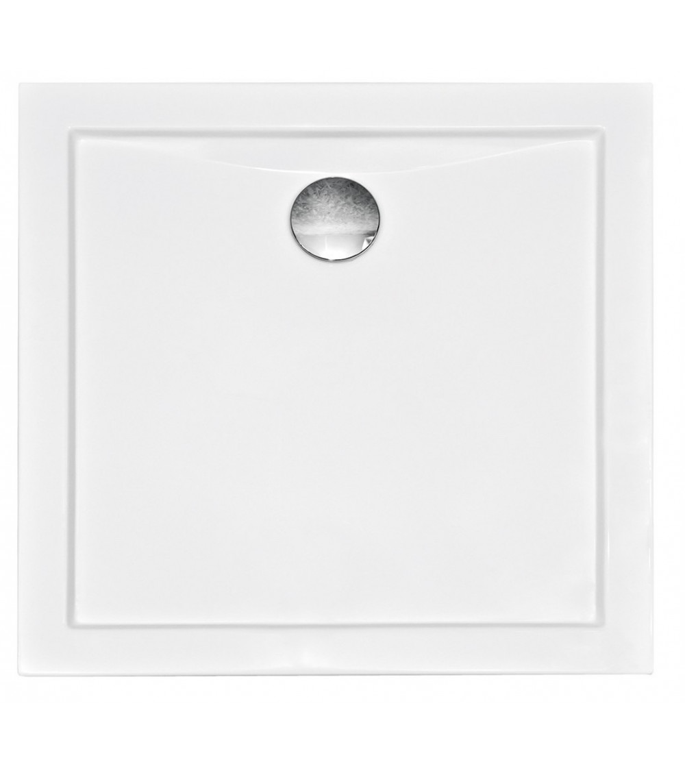 Piatto doccia Barone 90x90x5.5 bianco rotondo acrilico di 1/4 cm