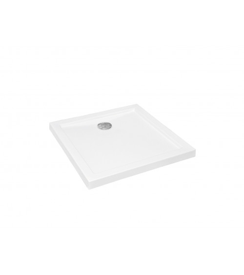 Piatto doccia Barone 90x90x5.5 bianco rotondo acrilico di 1/4 cm