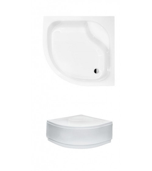 Plato de ducha extraplano ARON SLIMLINE semicircular 80x80 cm et 90x90 cm blanco