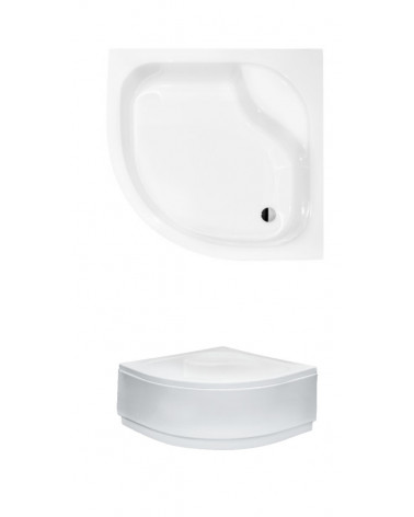 Receveur de douche extra-plat ARON SLIMLINE semi-circulaire 80x80 cm et 90x90 cm blanc