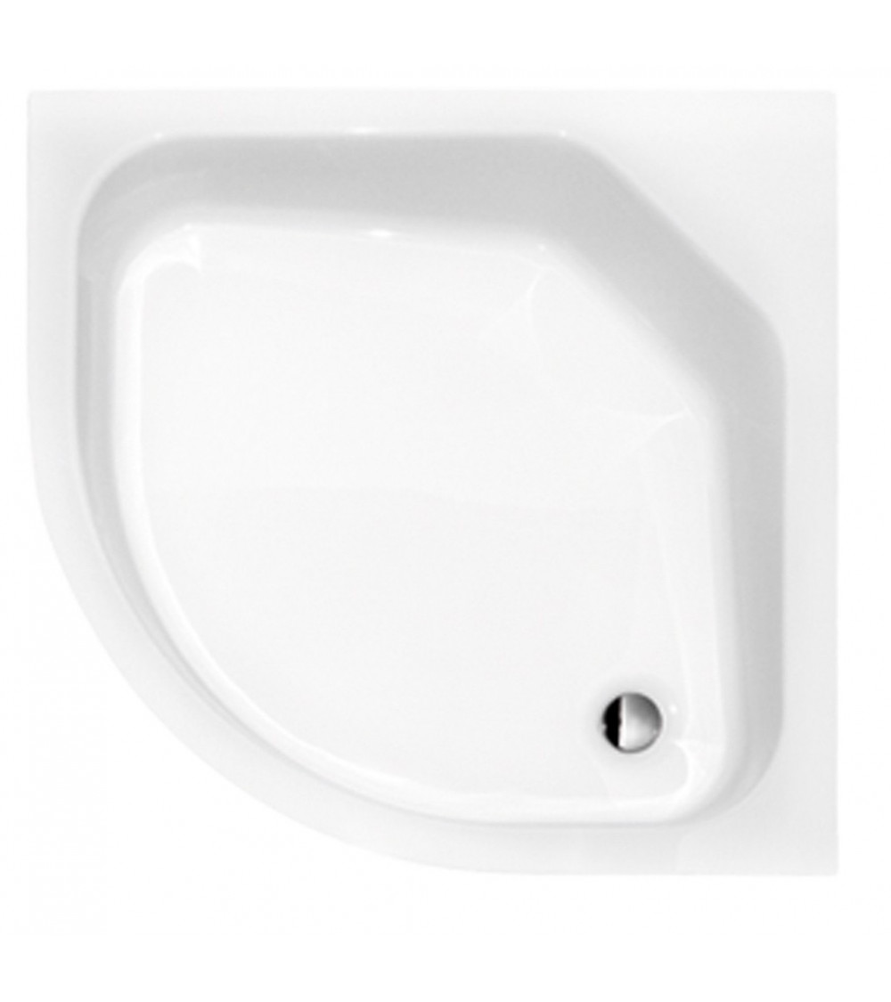 Piatto doccia Barone 90x90x5.5 bianco rotondo acrilico di 1/4 cm