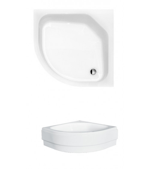 Receveur de douche DIPER II semi-circulaire 80x80 cm et 90x90 cm blanc