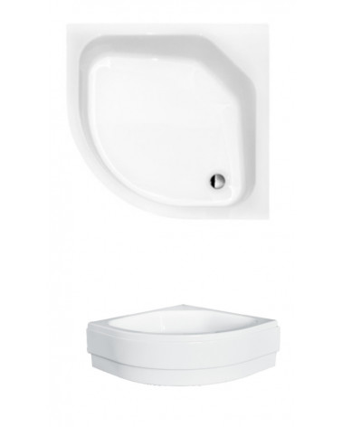 Receveur de douche DIPER II semi-circulaire 80x80 cm et 90x90 cm blanc