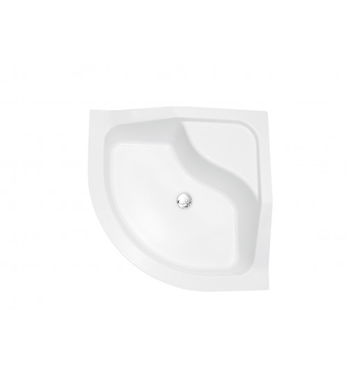 Piatto doccia Barone 90x90x5.5 bianco rotondo acrilico di 1/4 cm