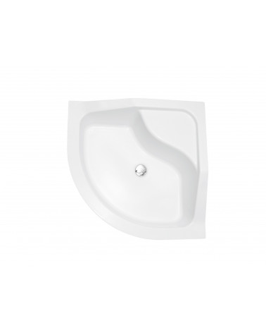 Piatto doccia Barone 90x90x5.5 bianco rotondo acrilico di 1/4 cm