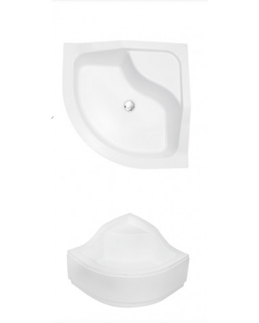 Receveur de douche OLIVER I semi-circulaire 80x80 cm et 90x90 cm blanc