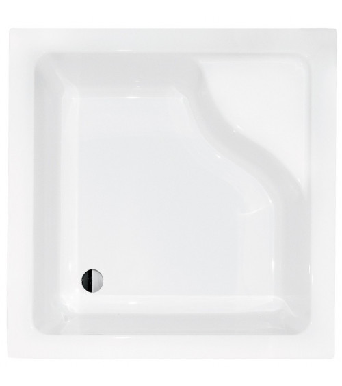 Receveur de douche extra-plat AQUARIUS SLIMLINE carré 80x80 cm et 90x90 cm blanc