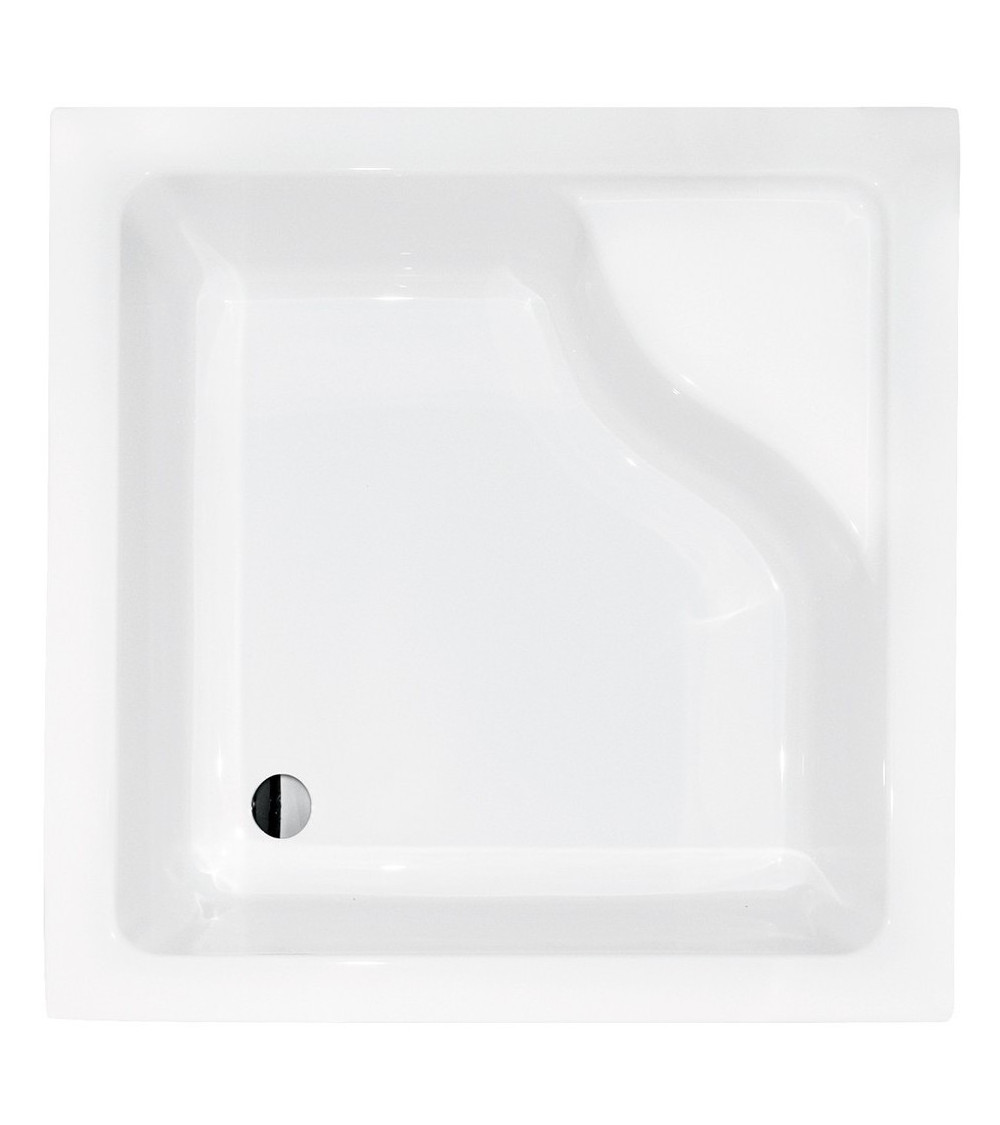 Receveur de douche extra-plat AQUARIUS SLIMLINE carré 80x80 cm et 90x90 cm blanc