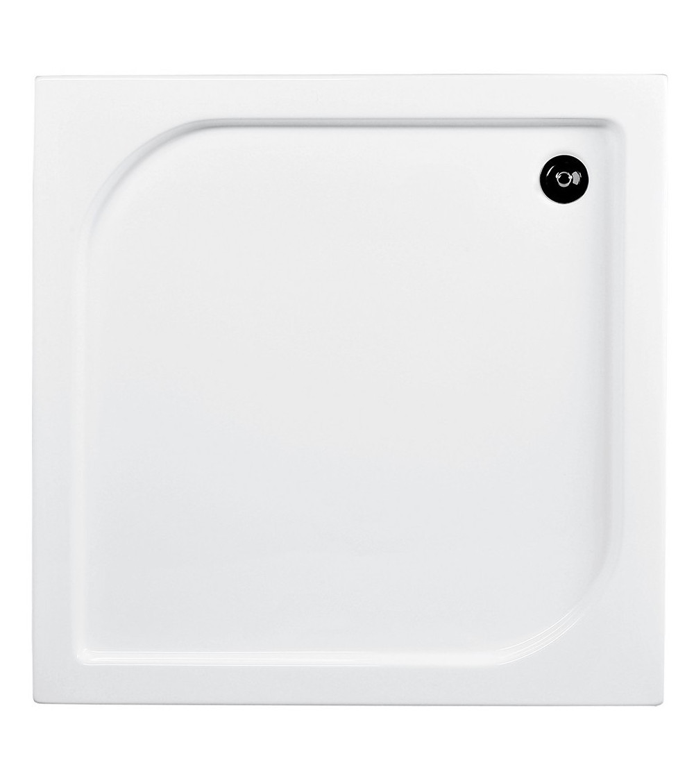 Receveur de douche extra-plat AQUARIUS SLIMLINE carré 80x80 cm et 90x90 cm blanc