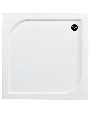 Piatto doccia Barone 90x90x5.5 bianco rotondo acrilico di 1/4 cm