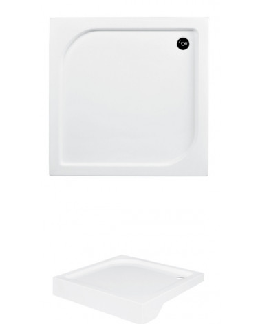 Receveur de douche extra-plat AQUARIUS SLIMLINE carré 80x80 cm et 90x90 cm blanc