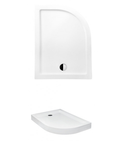 Plato de ducha extraplano ALPINA SLIMLINE rectangular 100/120 x 80/90 cm blanco