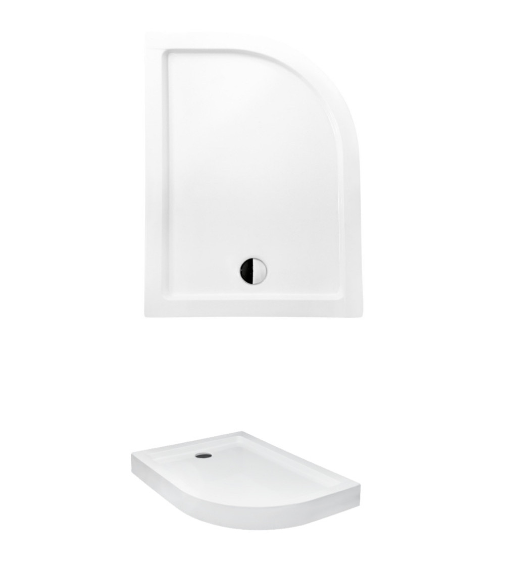 Receveur de douche extra-plat ALPINA SLIMLINE rectangulaire 100/120 x 80/90 cm blanc