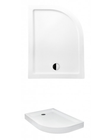 Receveur de douche extra-plat ALPINA SLIMLINE rectangulaire 100/120 x 80/90 cm blanc