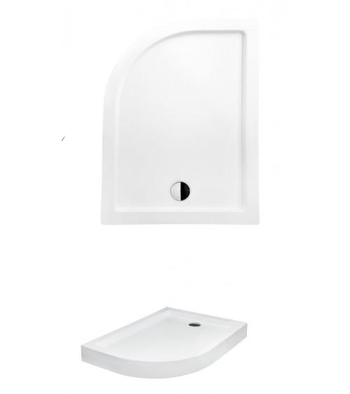 Piatto doccia Barone 90x90x5.5 bianco rotondo acrilico di 1/4 cm