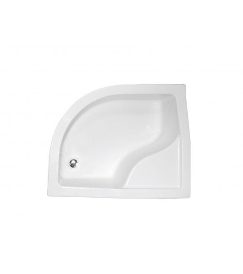 Receveur de douche SATURN asymétrique côté droit 100x80 cm et 120x90 cm blanc