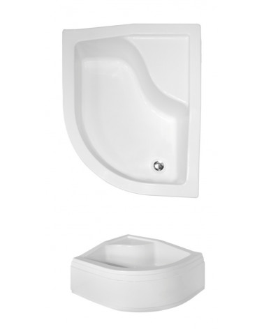 Receveur de douche MAXY asymétrique côté gauche 100x80 cm et 120x85 cm blanc