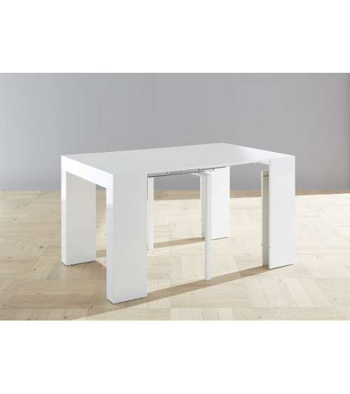 Console extensible FRANCESCA blanc 46x78x90cm