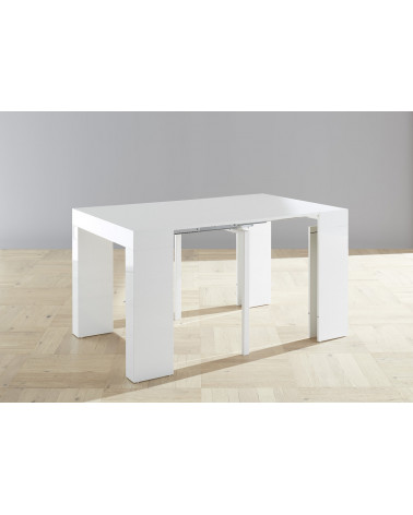 Console extensible FRANCESCA blanc 46x78x90cm