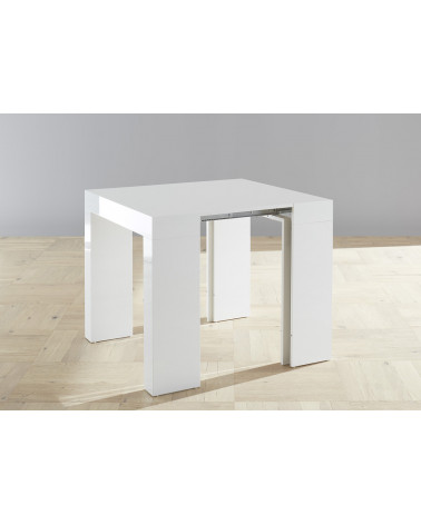 Console extensible FRANCESCA blanc 46x78x90cm