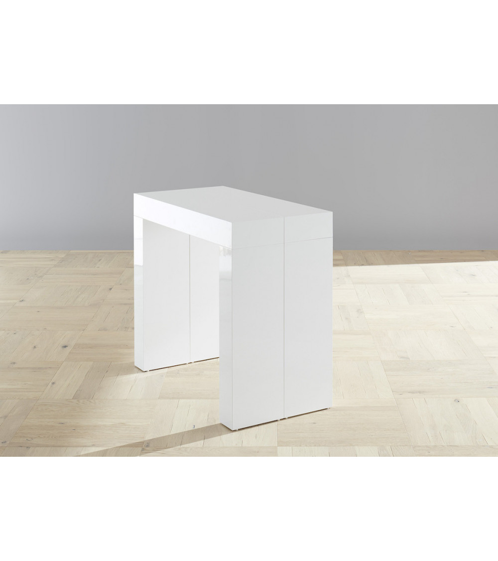 Console extensible FRANCESCA blanc 46x78x90cm