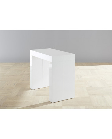 Console extensible FRANCESCA blanc 46x78x90cm