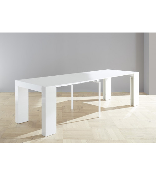 Console extensible FRANCESCA blanc 46x78x90cm