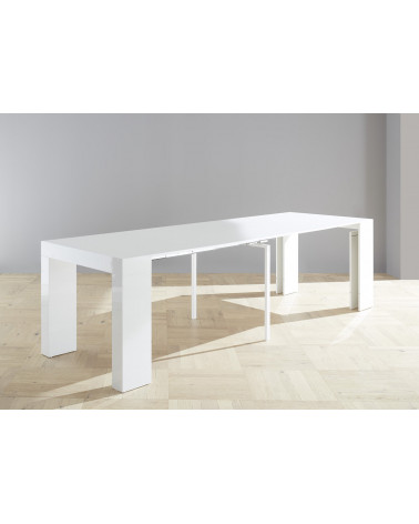 Console extensible FRANCESCA blanc 46x78x90cm