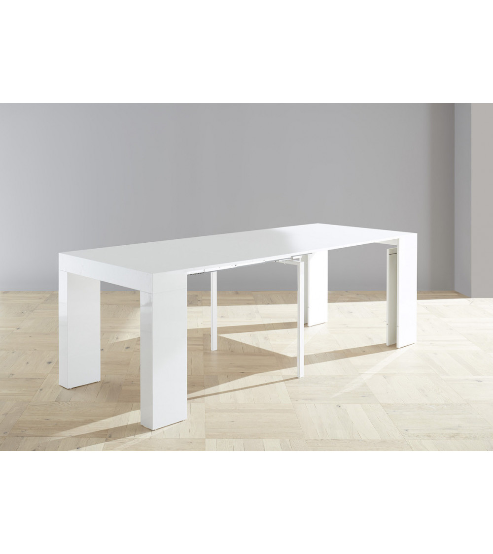 Console extensible FRANCESCA blanc 46x78x90cm Console extensible FRANCESCA blanc 46x78x90cm