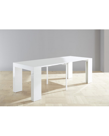 Console extensible FRANCESCA blanc 46x78x90cm