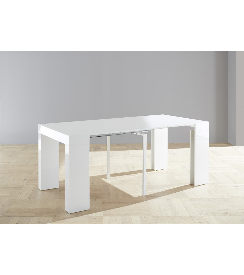 Console extensible FRANCESCA blanc 46x78x90cm Console extensible FRANCESCA blanc 46x78x90cm