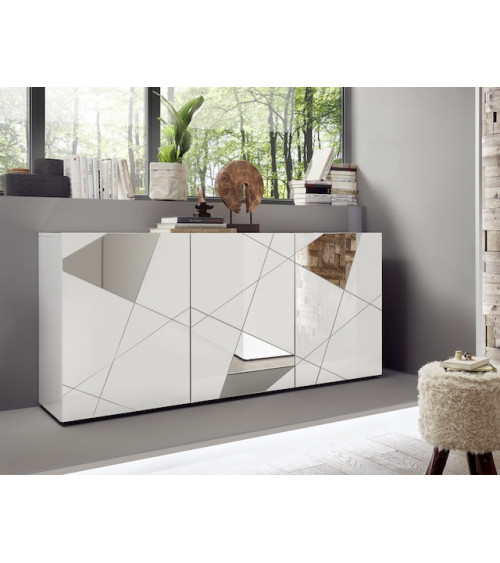 A buffet BASIC 210 cm bianco / antracite