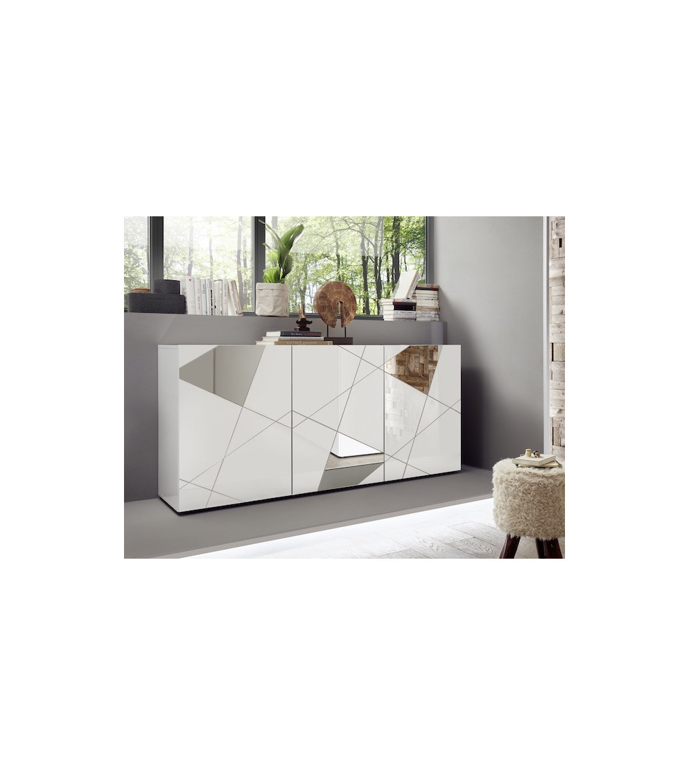 A buffet BASIC 210 cm bianco / antracite