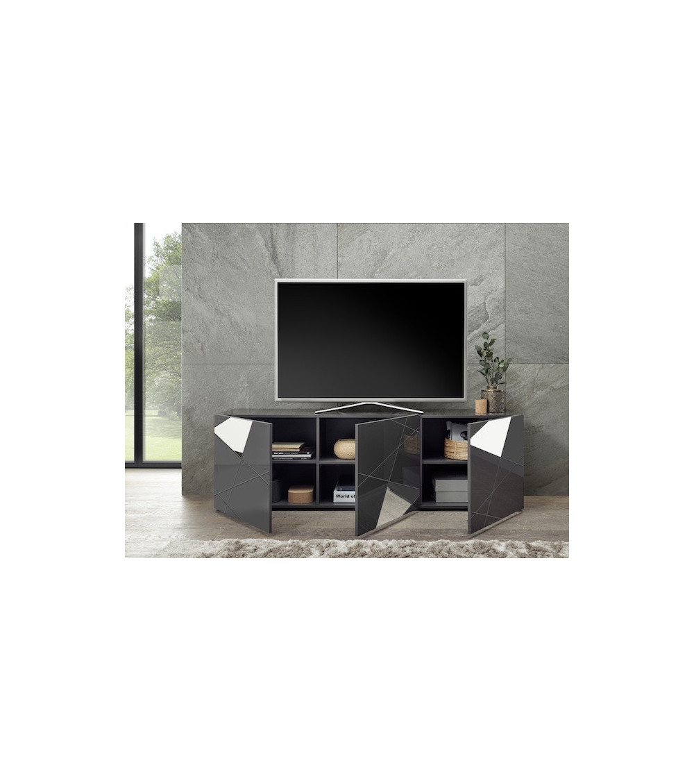 Meuble TV VITTORIA gris anthracite 181 cm Meuble TV VITTORIA gris anthracite 181 cm