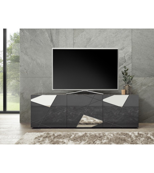 Meuble TV VITTORIA gris anthracite 181 cm