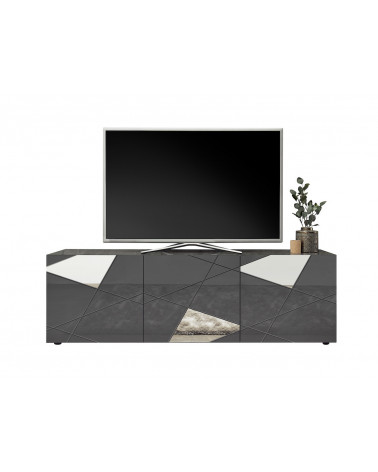 Meuble TV VITTORIA gris anthracite 181 cm