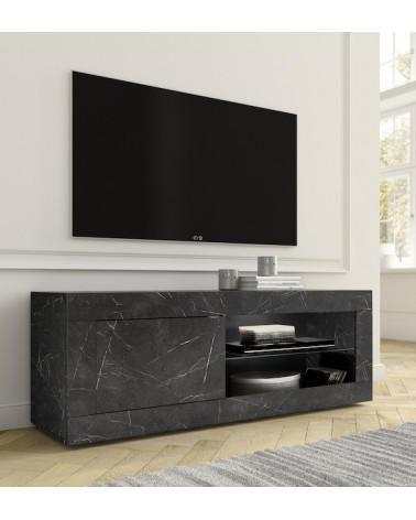 Ensemble TV BASIC marbre gris anthracite