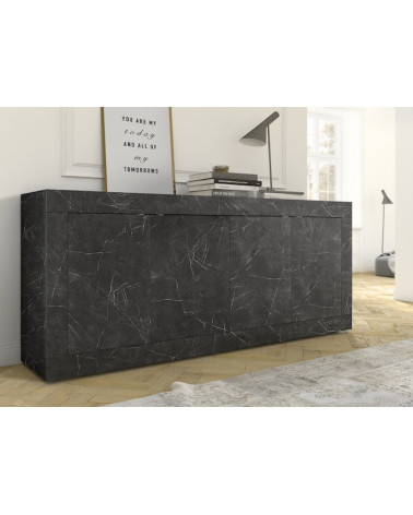 Buffet BASIC marbre gris anthracite 207 cm