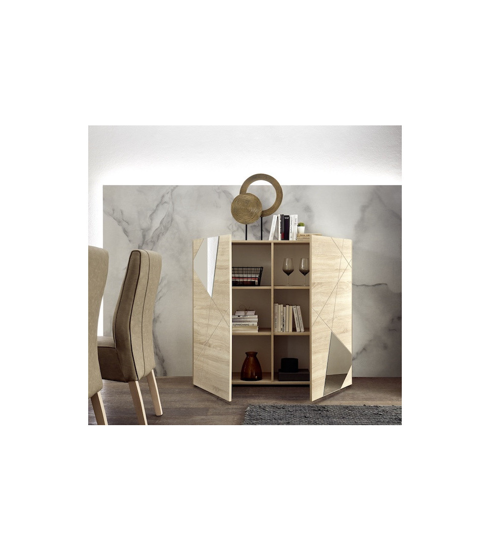 Buffet haut VITTORIA chêne Sonoma 121x111x42 cm
