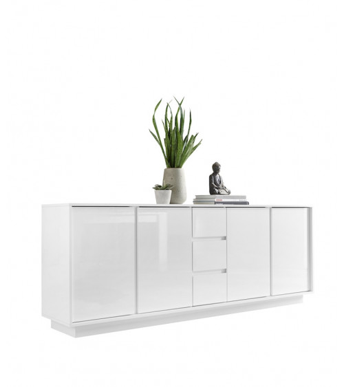 Buffet ICE blanc laqué 210 cm