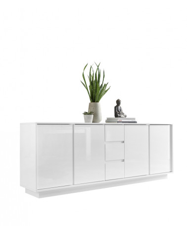 Buffet ICE blanc laqué 210 cm