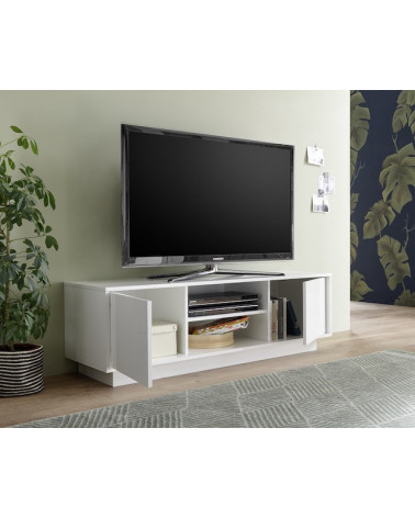 Conjunto mueble TV y armario ICE blanco lacado