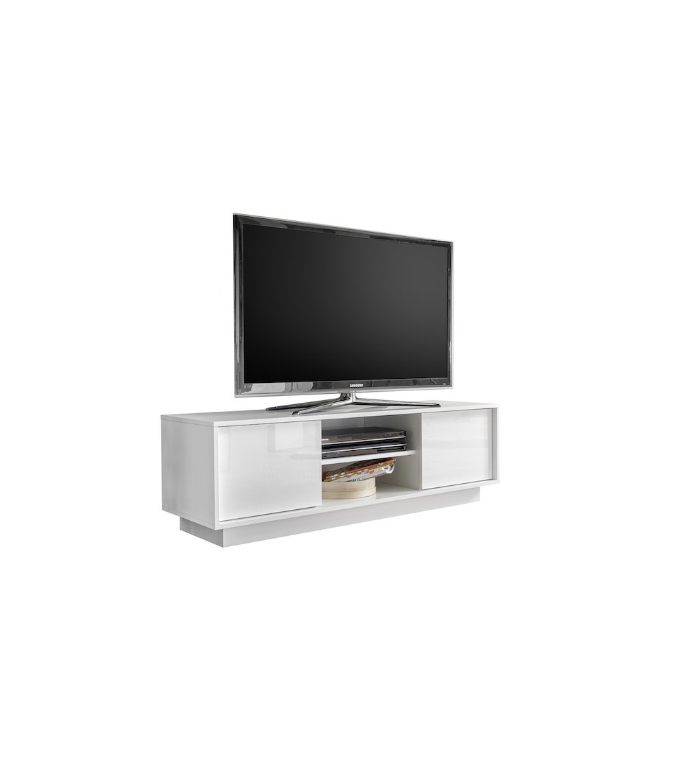 Meuble TV ICE blanc laqué 139 cm Meuble TV ICE blanc laqué 139 cm