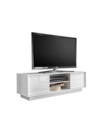 Meuble TV ICE blanc laqué 139 cm