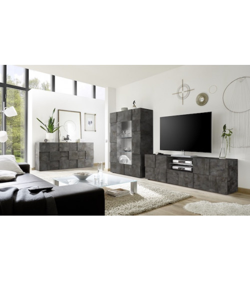 Mueble TV ICE blanco lacado 139 cm