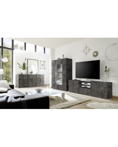 Mueble TV ICE blanco lacado 139 cm