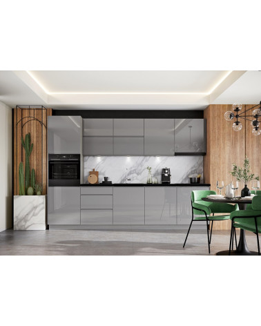 Ensemble Cuisine NINA PREMIUM LINE gris 300 cm